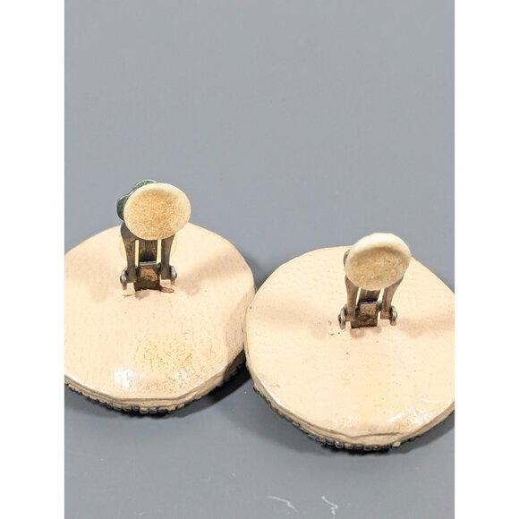 Mary B Solana Beach Coin Earrings Buffalo Nickel Beaded Edge Western VTG Boho - Picture 7 of 8